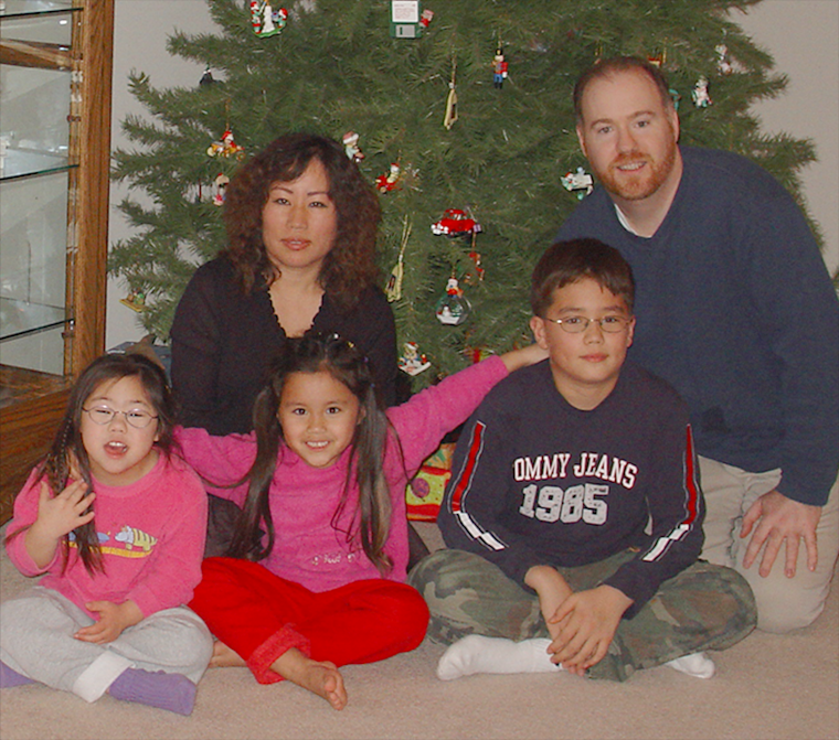 William Robert Stanek and his family at Christmas